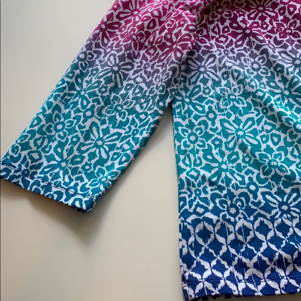 Ruby Rd. Petite Multicolored Knit Top - Picture 6 of 8